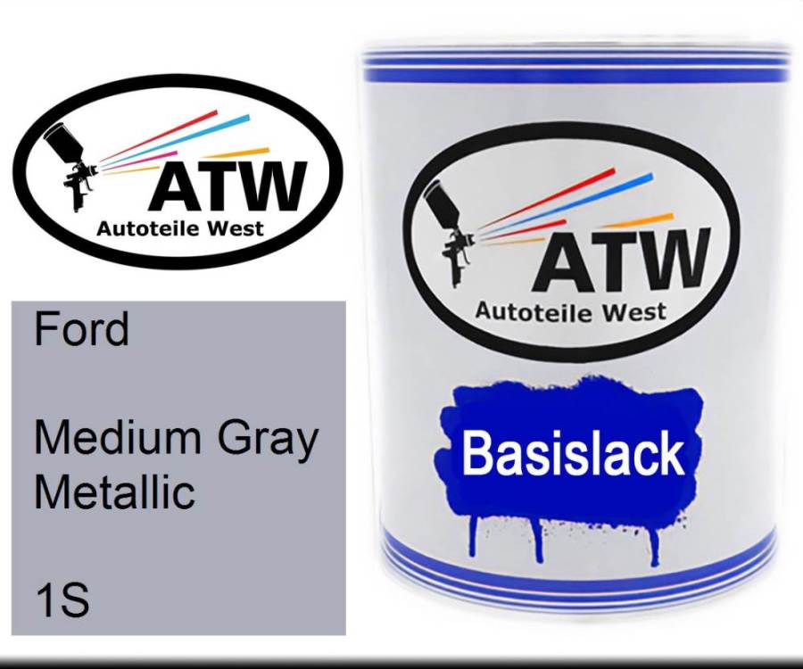 Ford, Medium Gray Metallic, 1S: 1L Lackdose, von ATW Autoteile West.